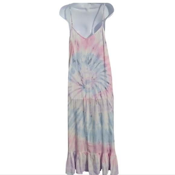 Raviya Pastel Tie Dye High Low Maxi Dress Swim Cover Up NWT - Picture 2 of 7